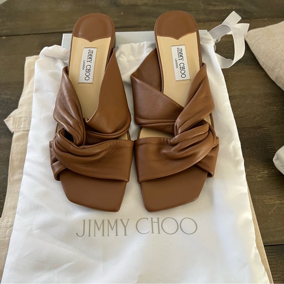 Jimmy Choo Narisa Leather Sandals - Picture 2 of 6